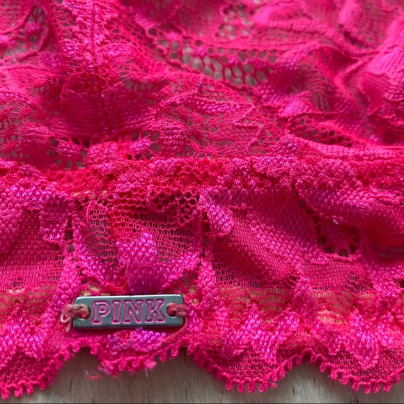 Victoria’s Secret PINK Racerback Pink Lace Bra - Picture 3 of 5
